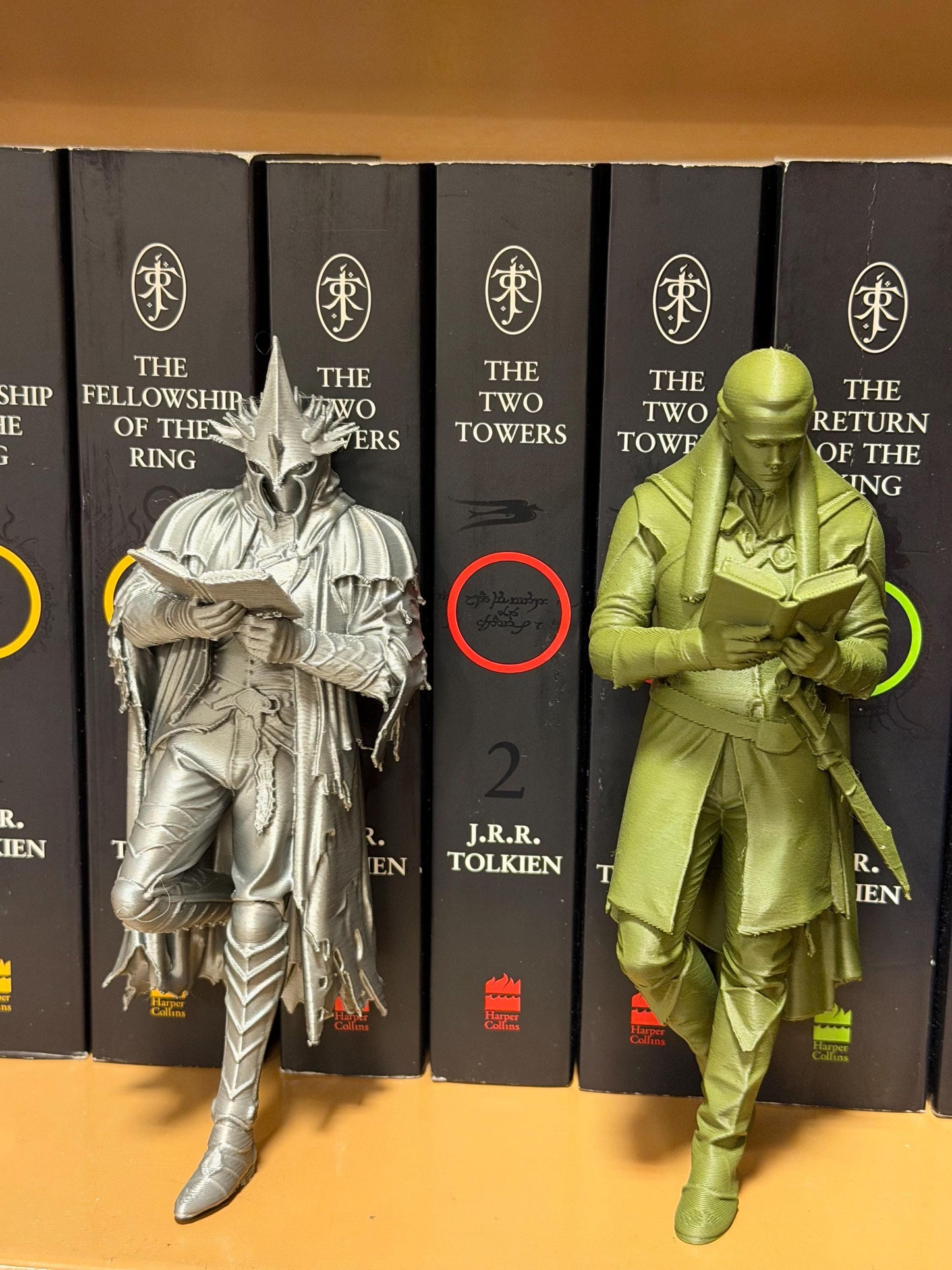 Fantasy Wizard Bookend, Mage Reading Book Nook, Scholar Bookshelf Decor, Book Lover Gift