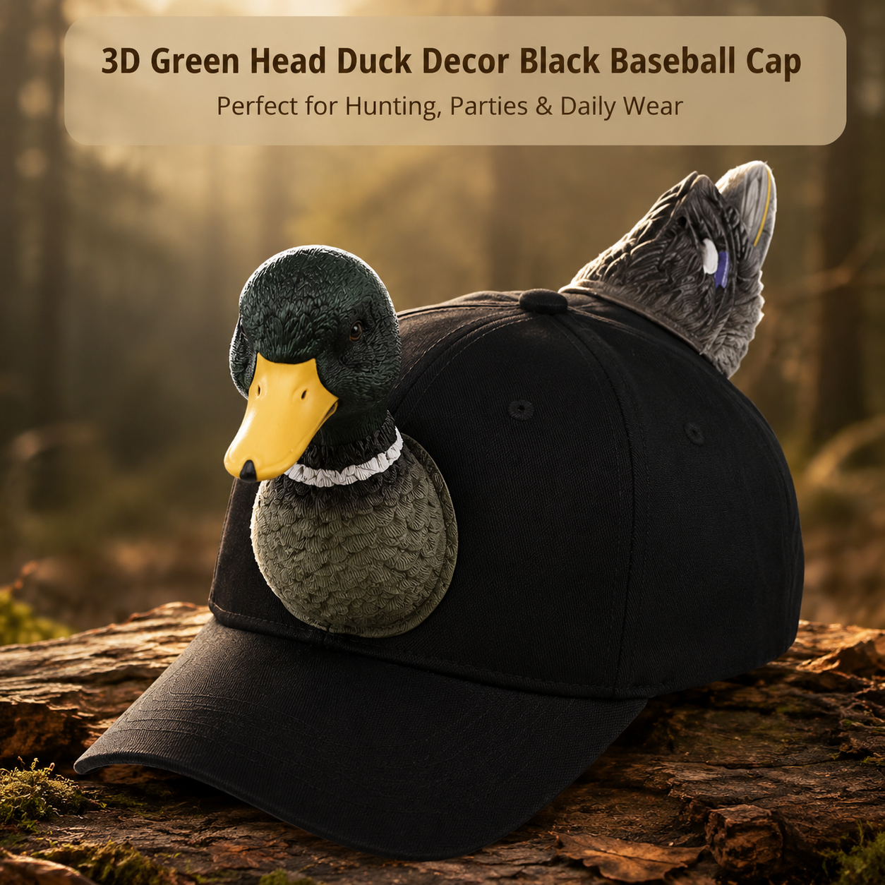 🔥 3D Mallard Duck Baseball Cap – Clearance 50% Off, Now $49.99🔥