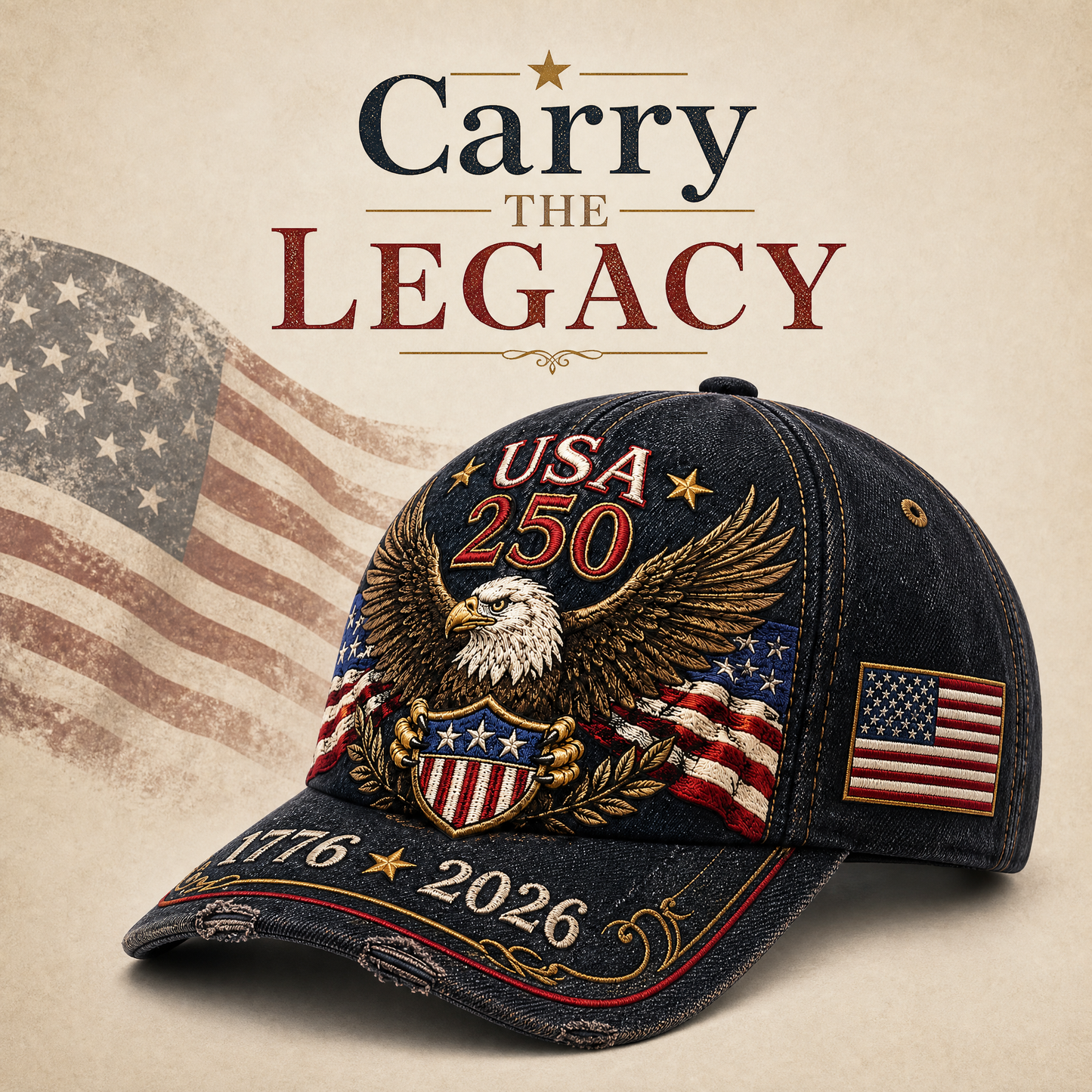 Freedom Eagle 250™ Cap Celebrating 250 Years of American Freedom (1776–2026)