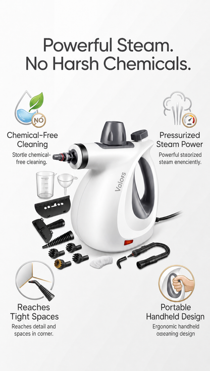 🔥🔥Say Goodbye to Tough Grime with the Effortless Handheld Steam Cleaner.🔥🔥