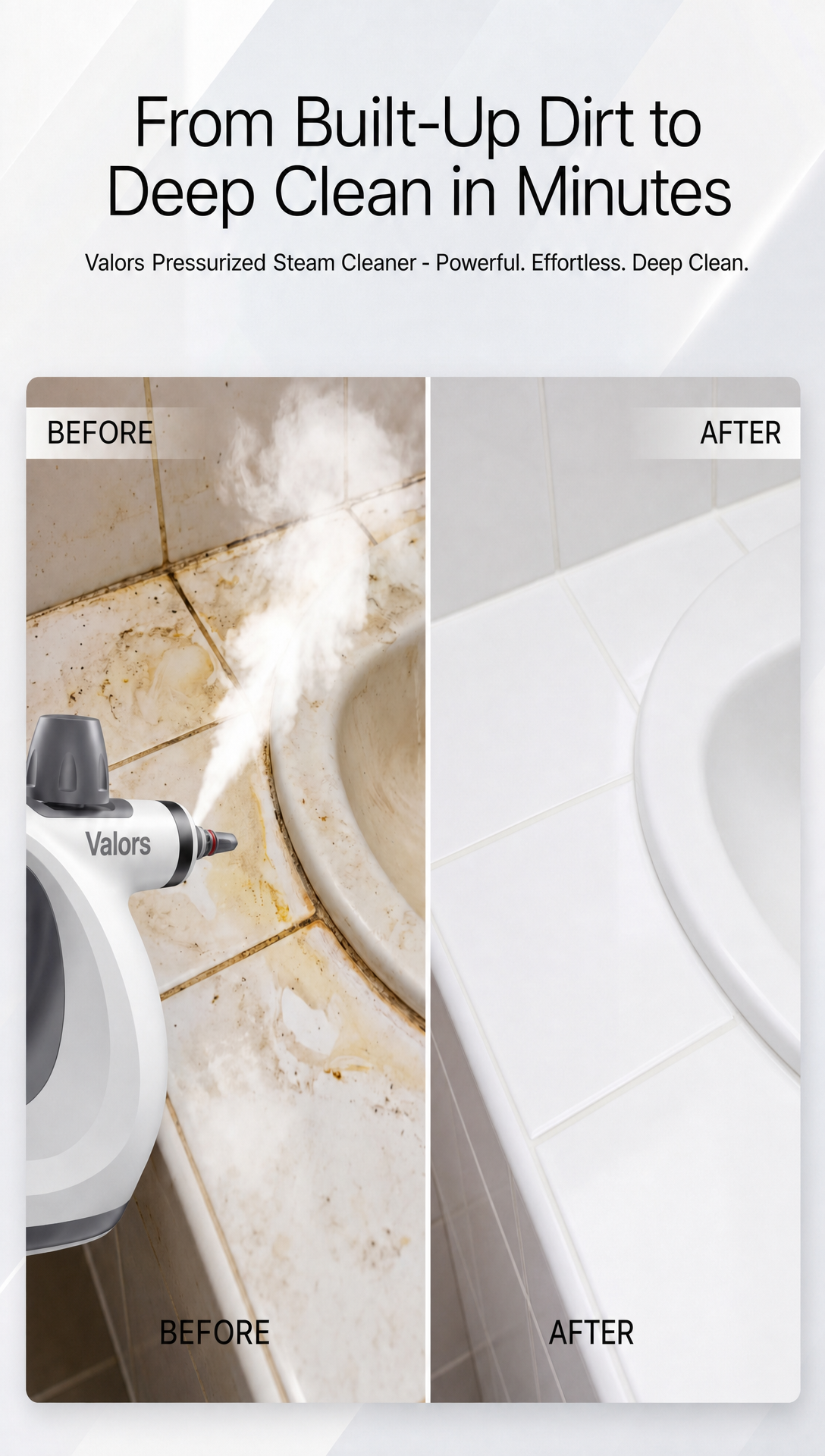 🔥🔥Say Goodbye to Tough Grime with the Effortless Handheld Steam Cleaner.🔥🔥