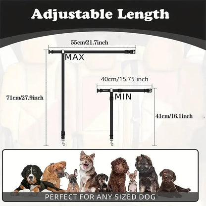 🐶🐾Dog Safety Leash for Vehicles, Pet Car Seatbelt Leash, Dog Vehicle Safety Belt Clip, Gift for Dogs,Universal Harness Straps