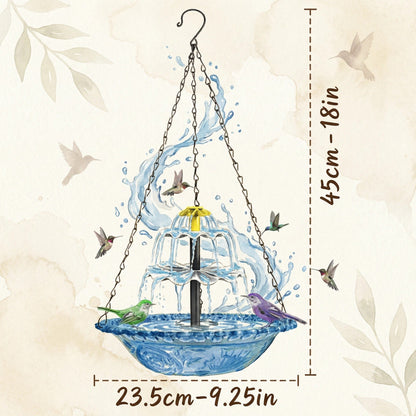 🔥🔥New Year 70% Off--Solar Cascade Hanging Bird Bath Fountain