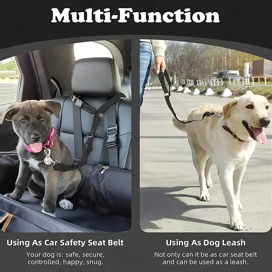 🐶🐾Dog Safety Leash for Vehicles, Pet Car Seatbelt Leash, Dog Vehicle Safety Belt Clip, Gift for Dogs,Universal Harness Straps