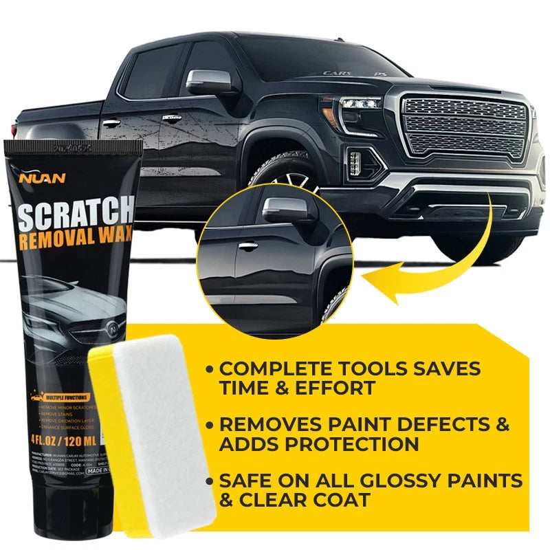 Premium Scratch Repair Wax,  Includes Wipe & Sponge for Vehicles