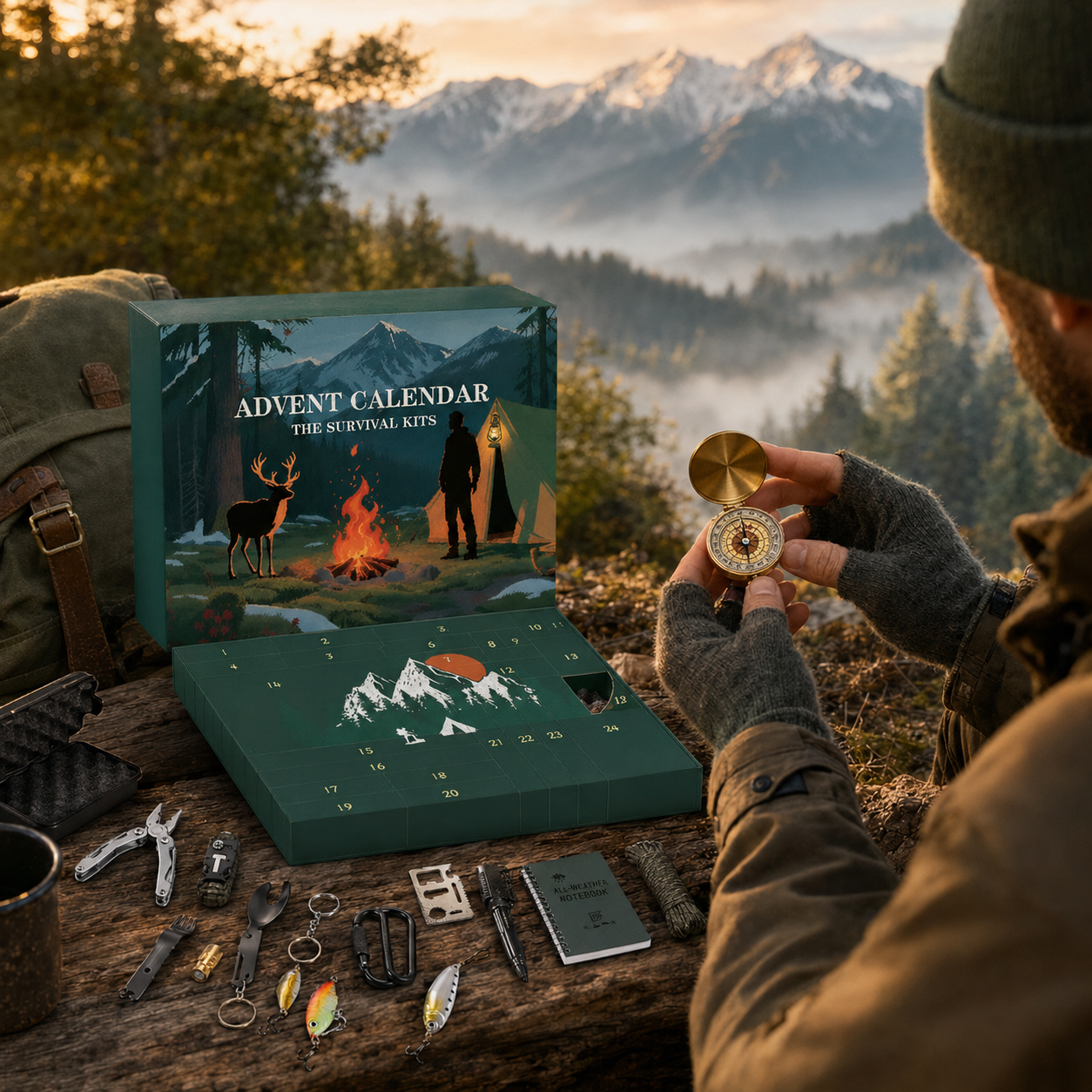 🎣 Father’s Day Special: 24-Day Survival Kit Advent Calendar – Only $59.99!