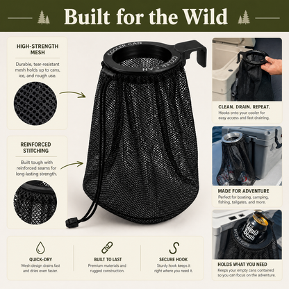 Cooler Can - Outdoor Cooler Trash Can Accessory