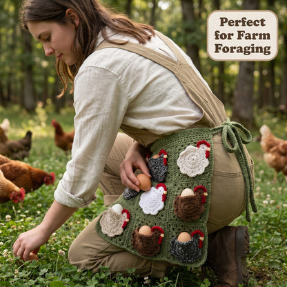 🐔 Handmade Crochet Chicken Egg Apron – 50% OFF SALE, Now $39.99🐔