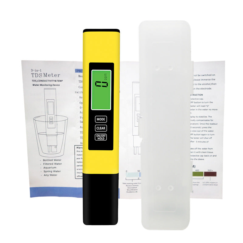 Gelber TDS&EC-Stift – PP-Box-Verpackung