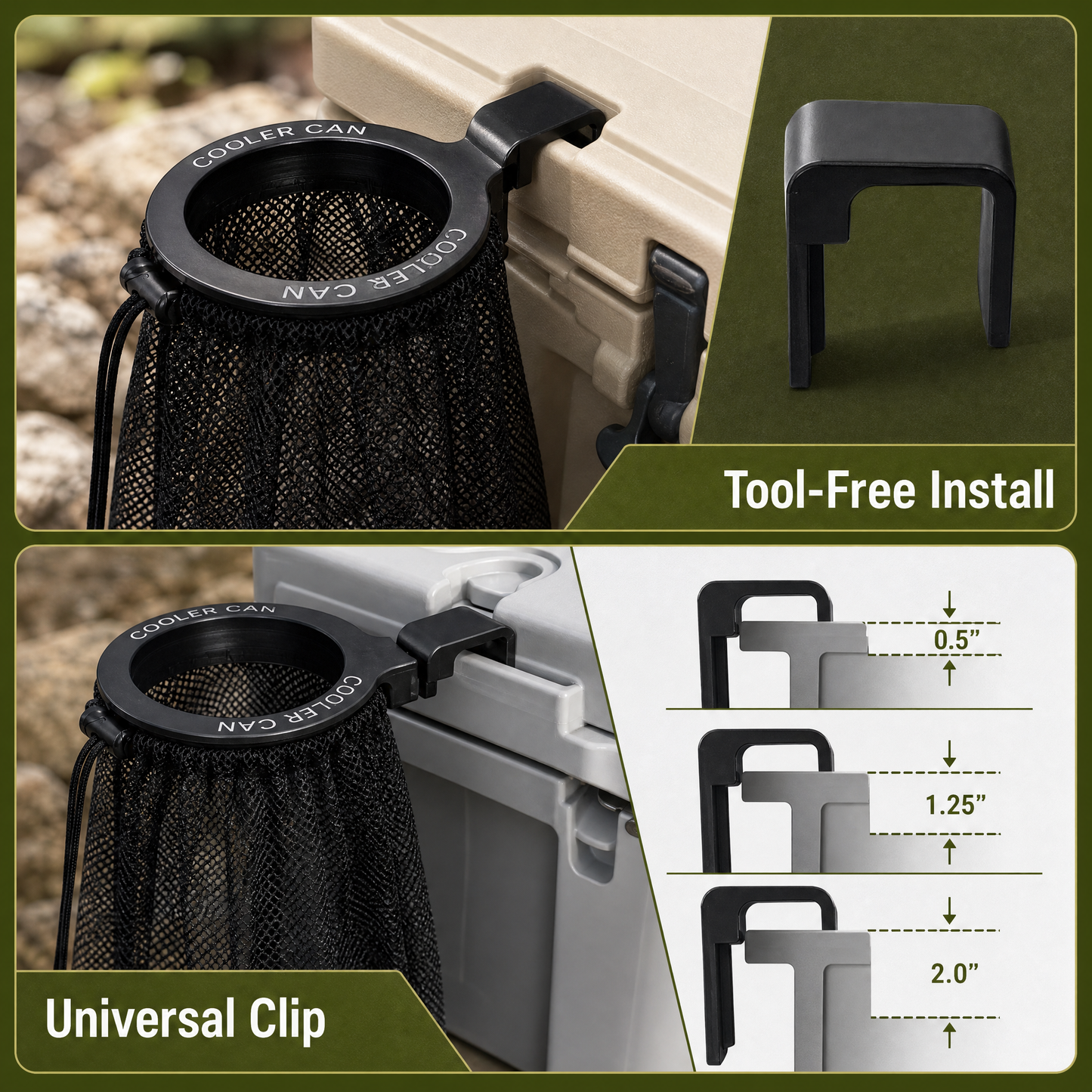 Cooler Can - Outdoor Cooler Trash Can Accessory