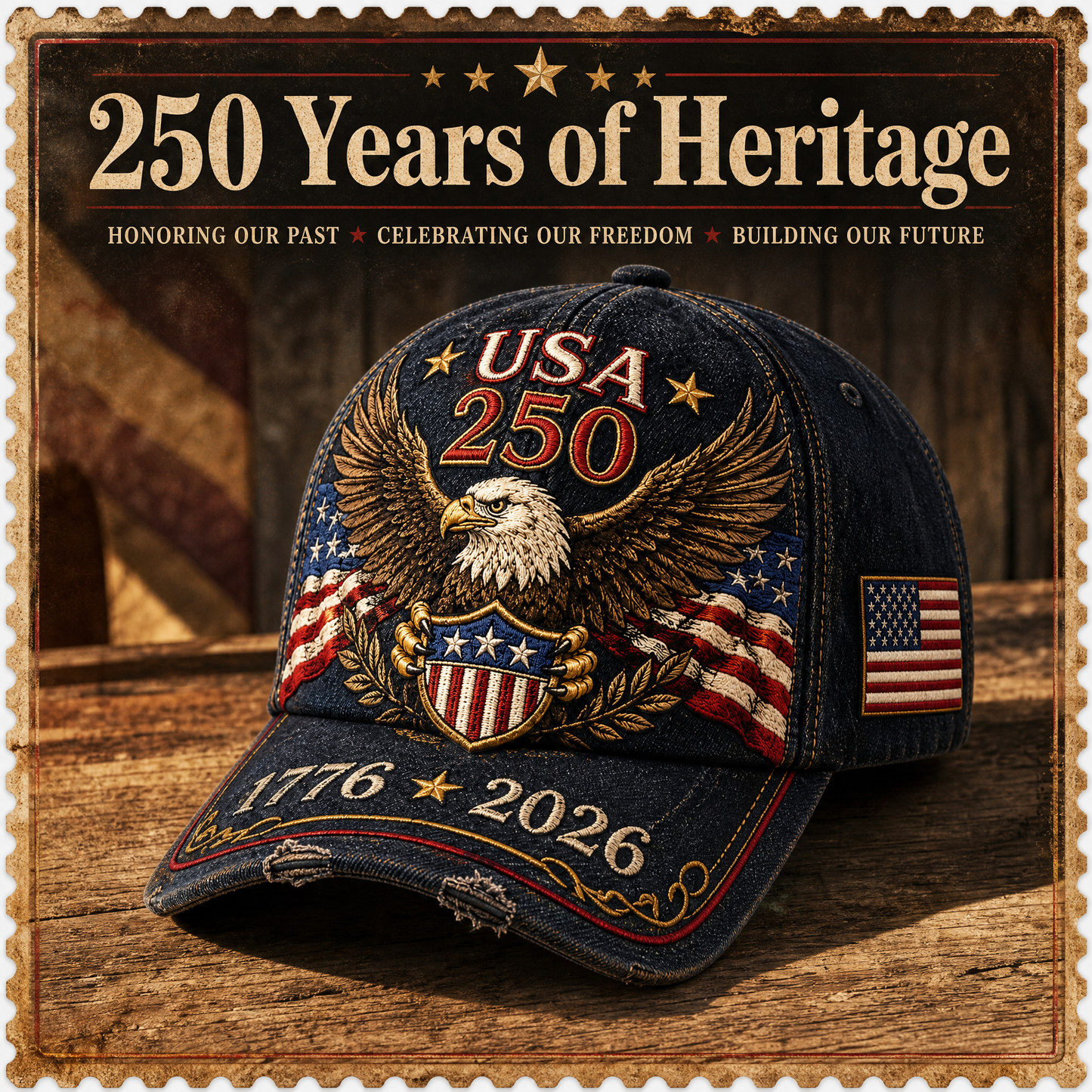 Freedom Eagle 250™ Cap  Celebrating 250 Years of American Freedom (1776–2026)