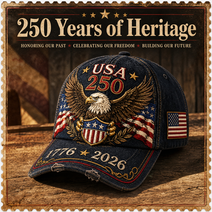 Freedom Eagle 250™ Cap  Celebrating 250 Years of American Freedom (1776–2026)