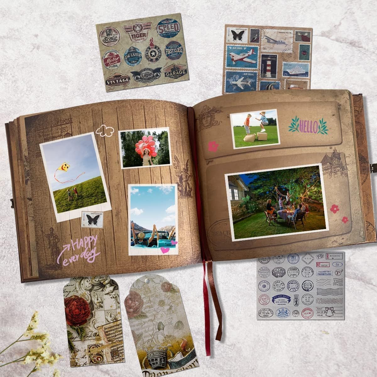 ❤️📚 Our Adventure Book Scrapbook 📸💕 - Retro Style Letter Cover, Perfect for Travel & Memories 💭