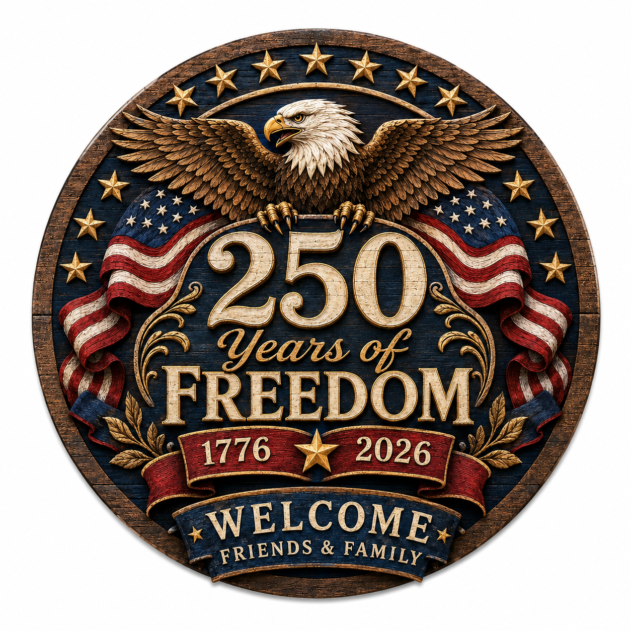 Freedom Eagle 250™ Welcome Sign Celebrating 250 Years of American Freedom (1776-2026)