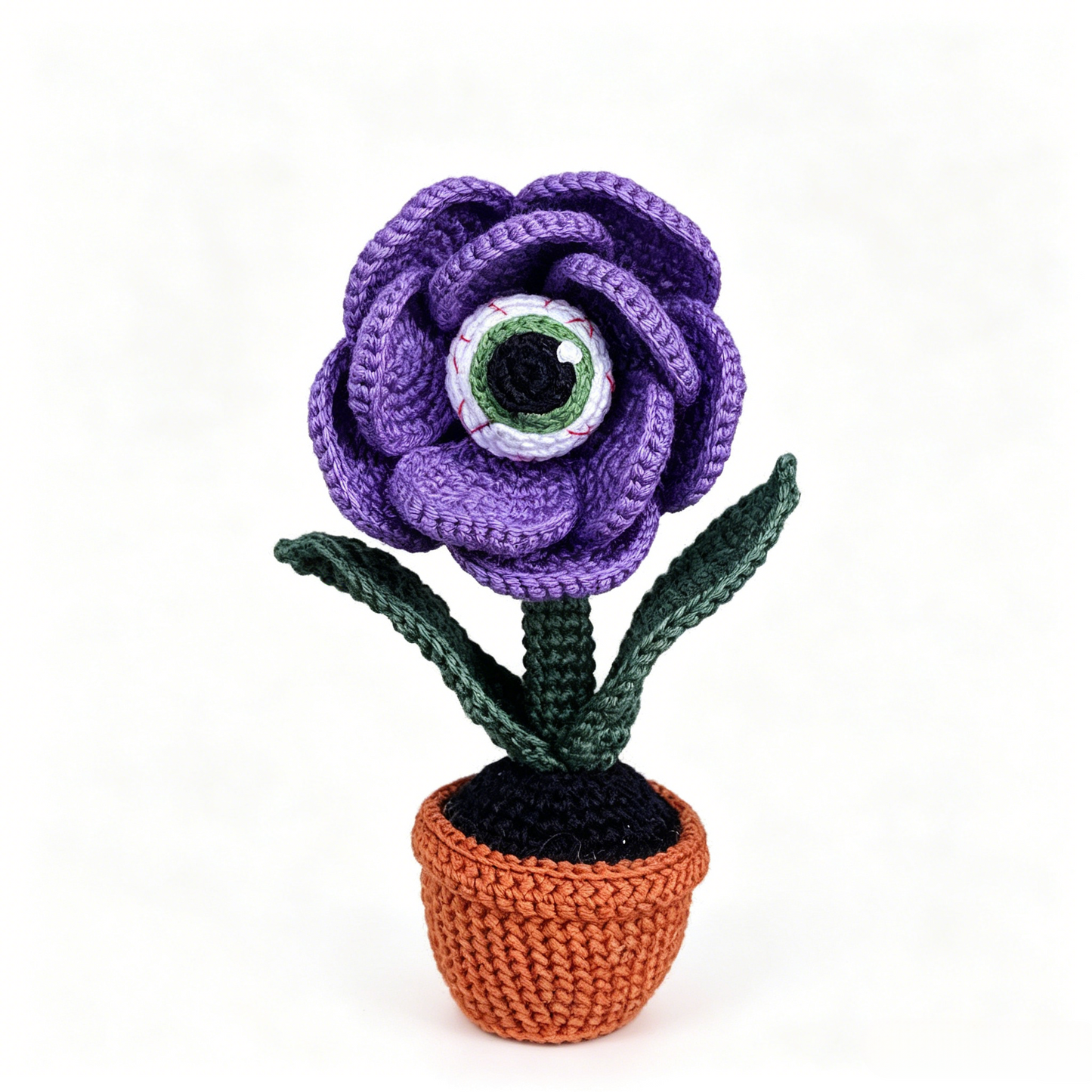🔥Halloween Eye Flower, Amigurumi creepy plant decoration👀