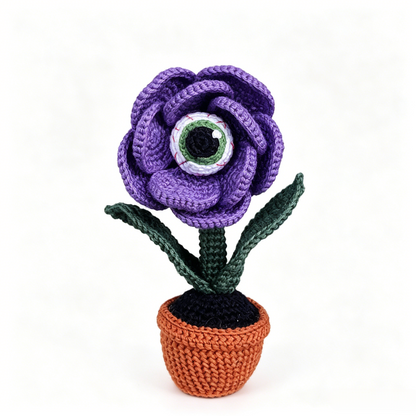 🔥Halloween Eye Flower, Amigurumi creepy plant decoration👀