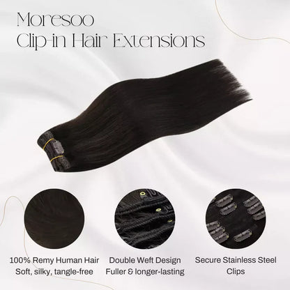 Seamless Clip-in Human Hair Extensions