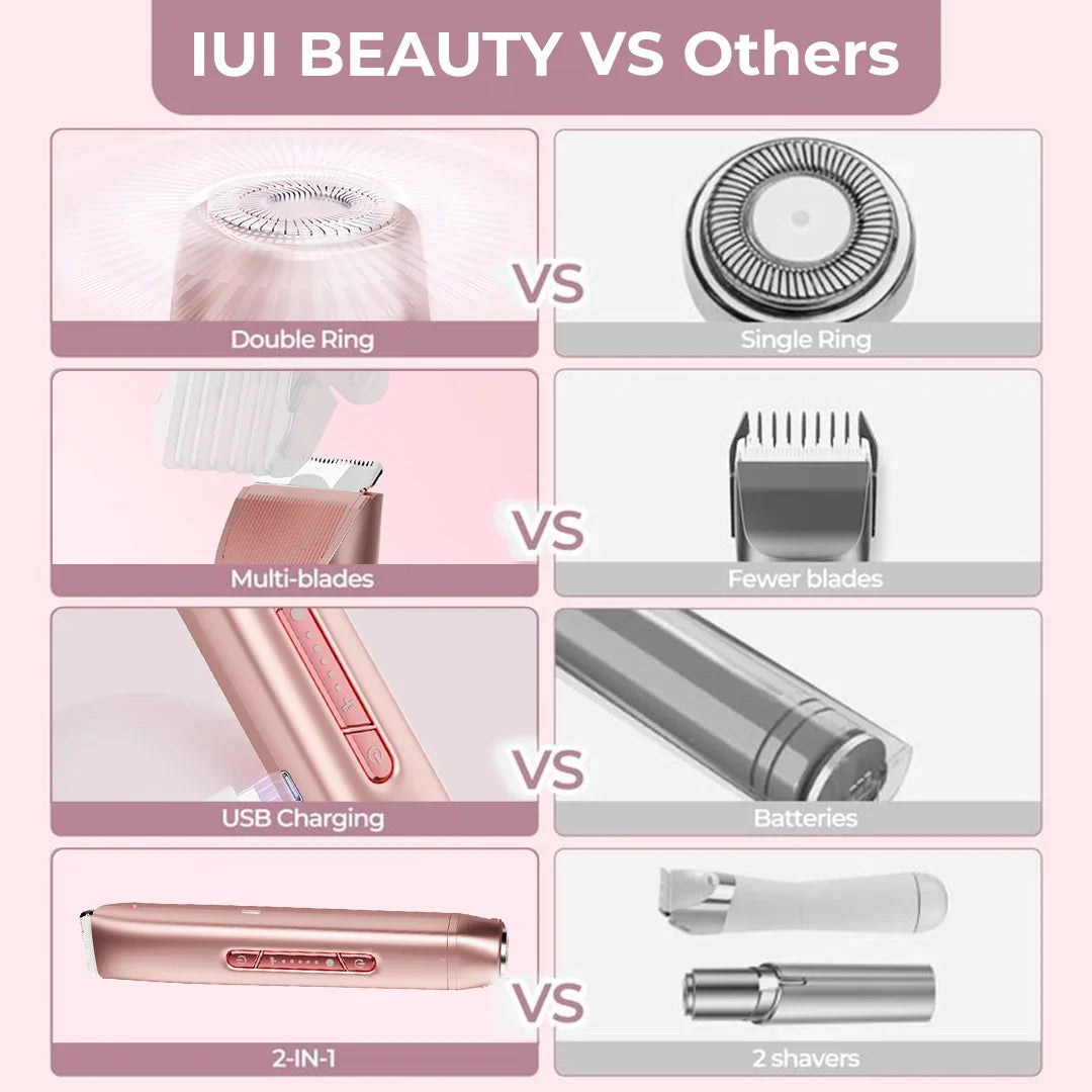 🔥Hot Sale 50% OFF🔥2-in-1 Painless Bikini Hair Trimmer