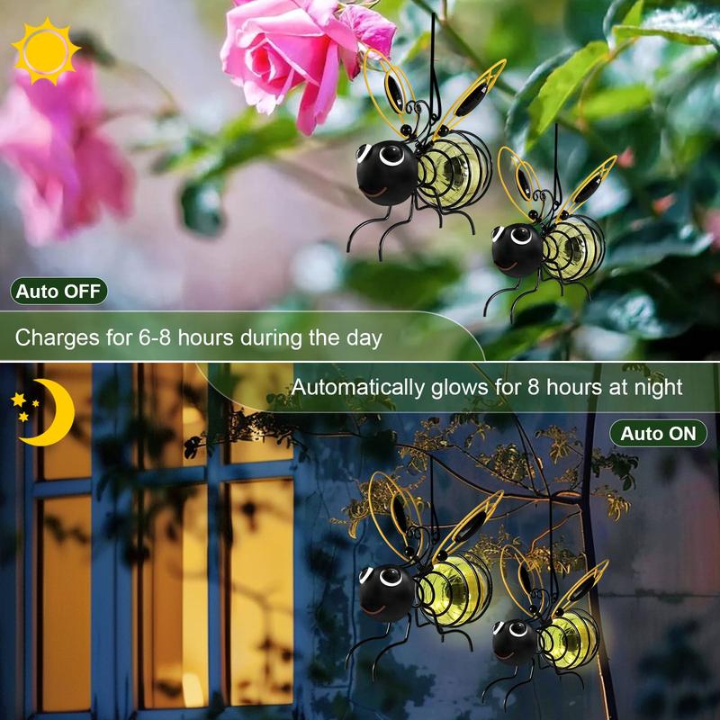 ✨  Create magic in the garden ! 🐝☀️🐝Hanging solar light for outdoor use -