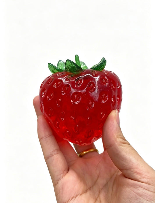 🍓Red Slushy Strawberry Squishy Fidget Toy Zero Bounce Back Anxiety Relief Toy