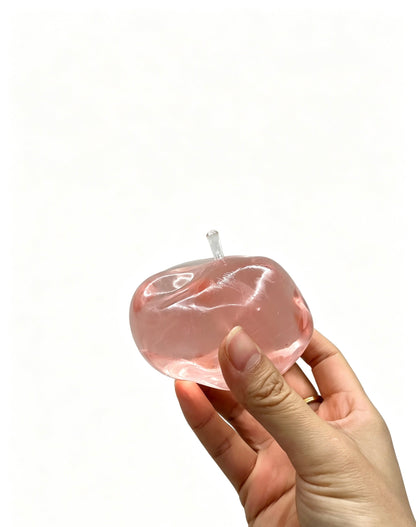 🍎Valors Apple Squishy Toy, Glass Gloss Semi-Transparent Zero bounce-back Fidget Stress Ball