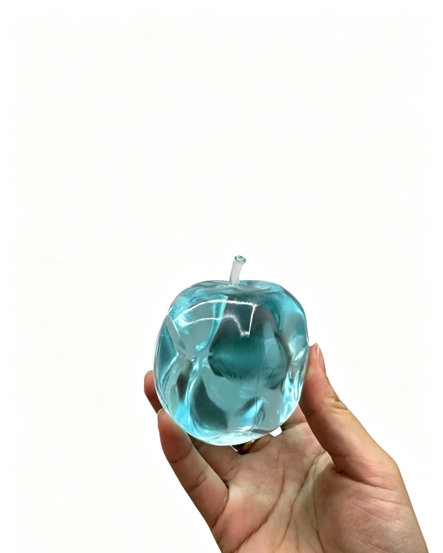 🍎Valors Apple Squishy Toy, Glass Gloss Semi-Transparent Zero bounce-back Fidget Stress Ball