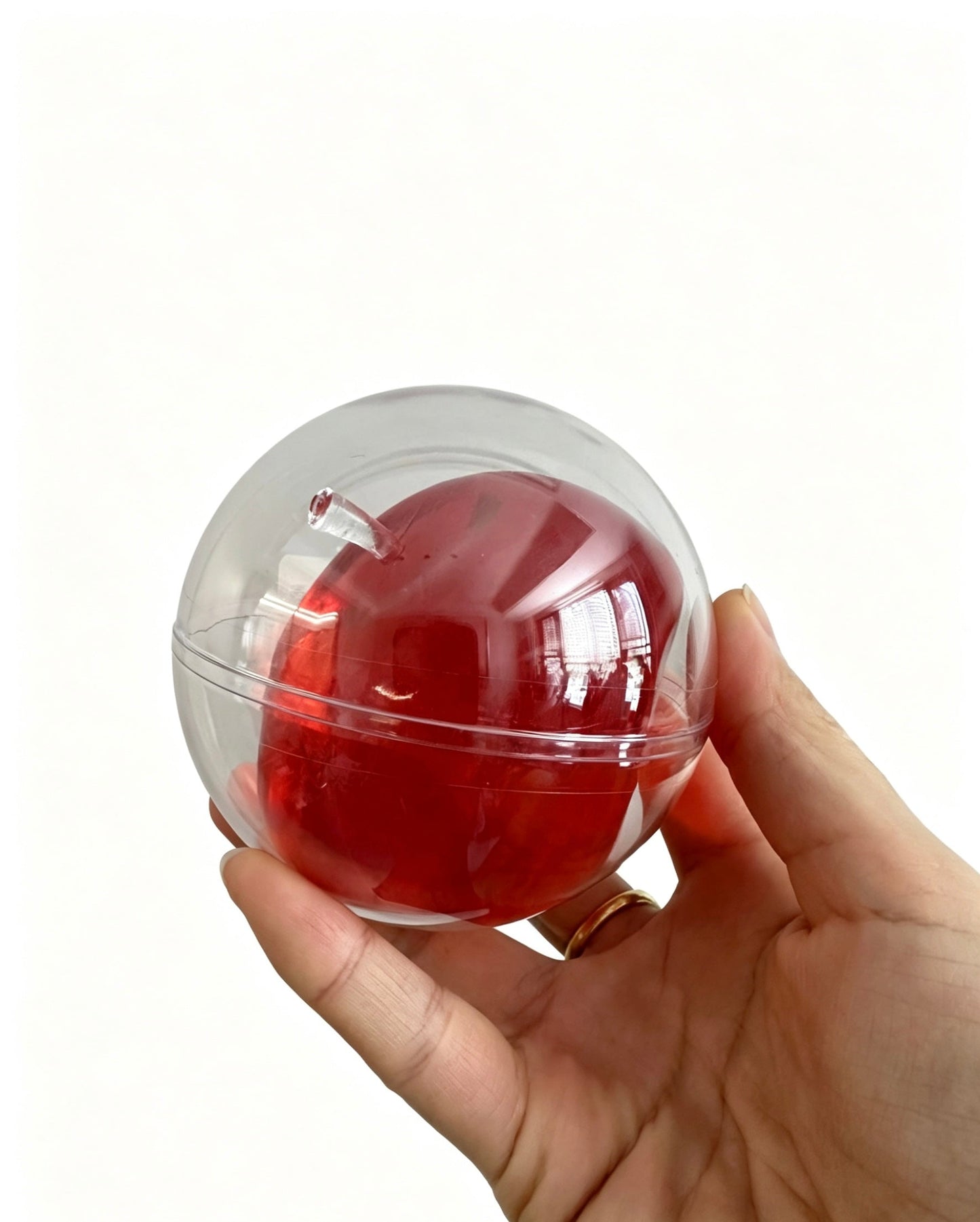 🍎Valors Apple Squishy Toy, Glass Gloss Semi-Transparent Zero bounce-back Fidget Stress Ball