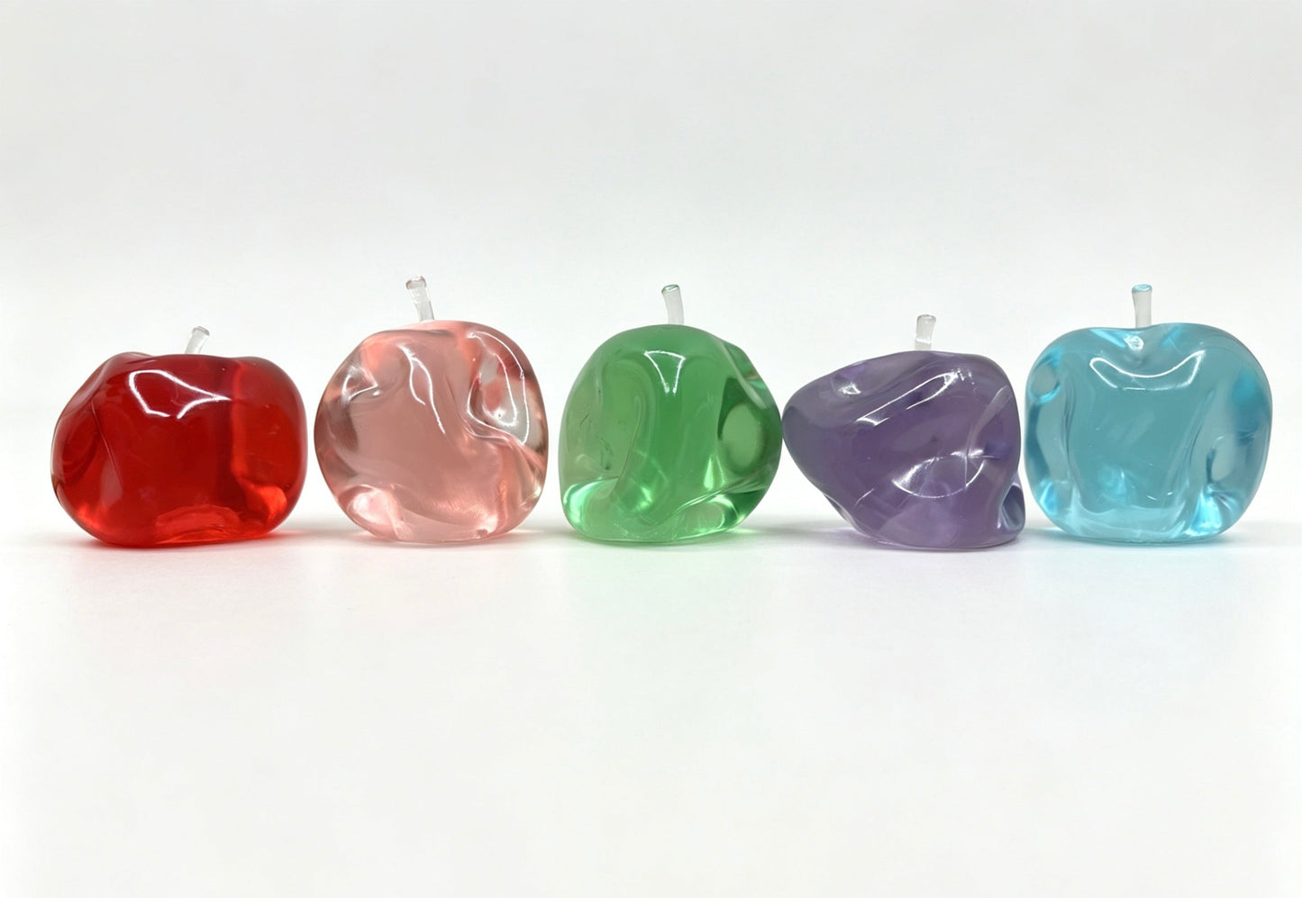 🍎Valors Apple Squishy Toy, Glass Gloss Semi-Transparent Zero bounce-back Fidget Stress Ball