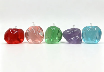 🍎Valors Apple Squishy Toy, Glass Gloss Semi-Transparent Zero bounce-back Fidget Stress Ball