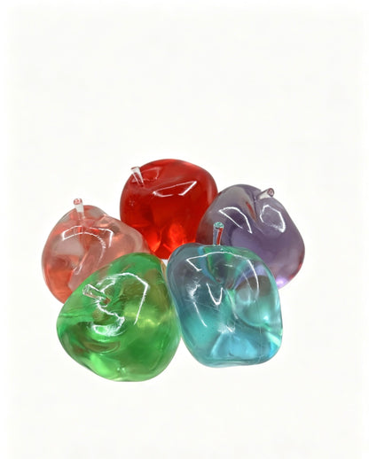 🍎Valors Apple Squishy Toy, Glass Gloss Semi-Transparent Zero bounce-back Fidget Stress Ball