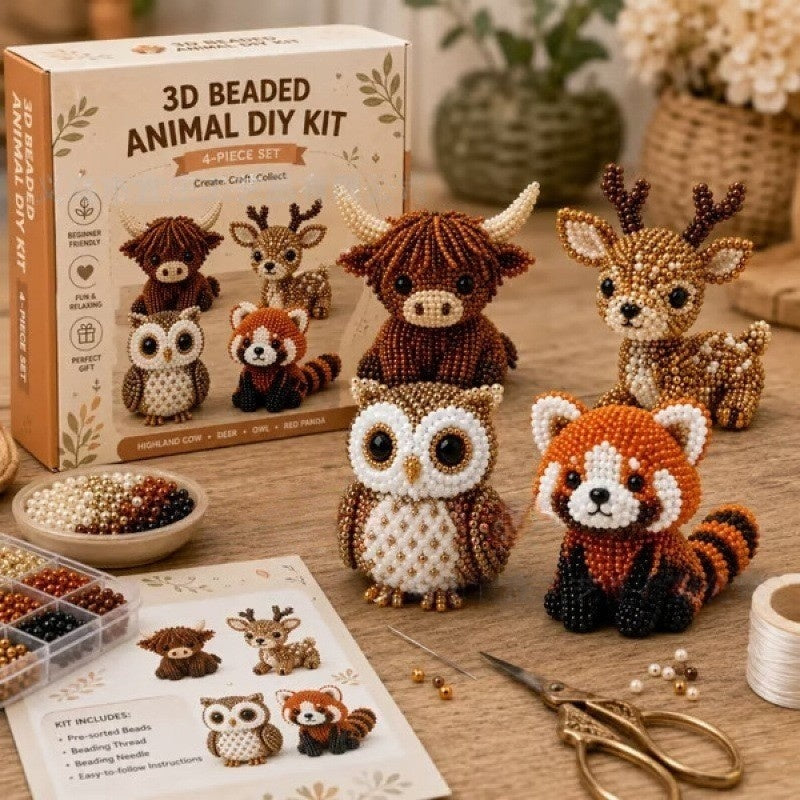 ✨ Tiny 3D Beaded Animal DIY Kit✨