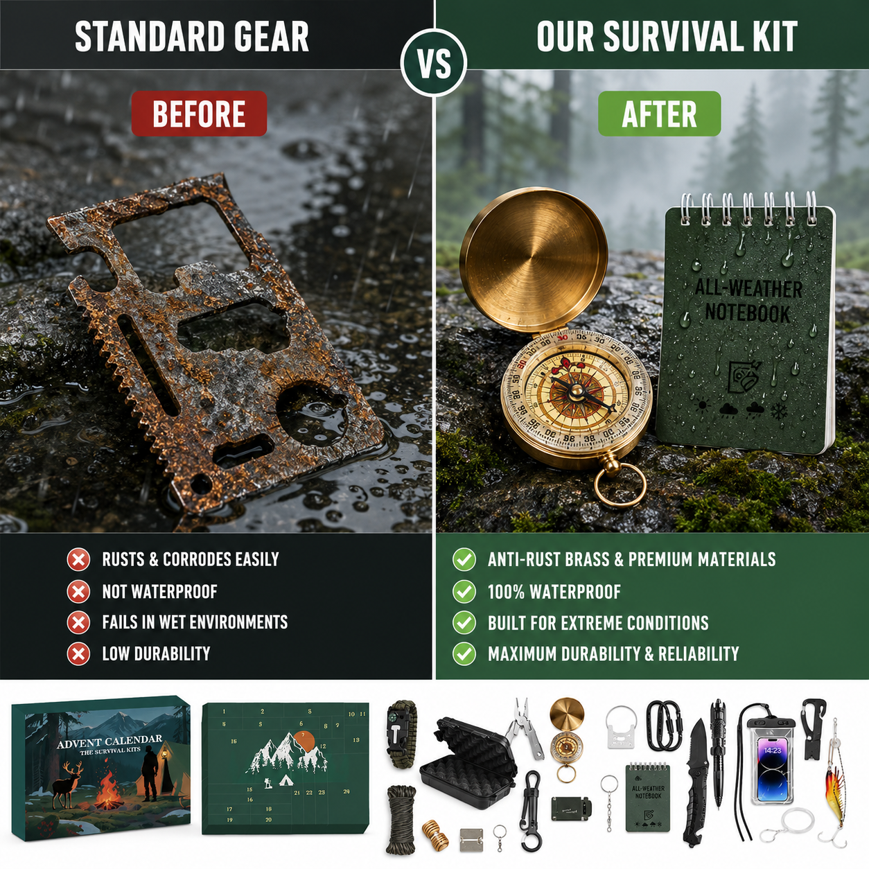 🎣 Father’s Day Special: 24-Day Survival Kit Advent Calendar – Only $59.99!