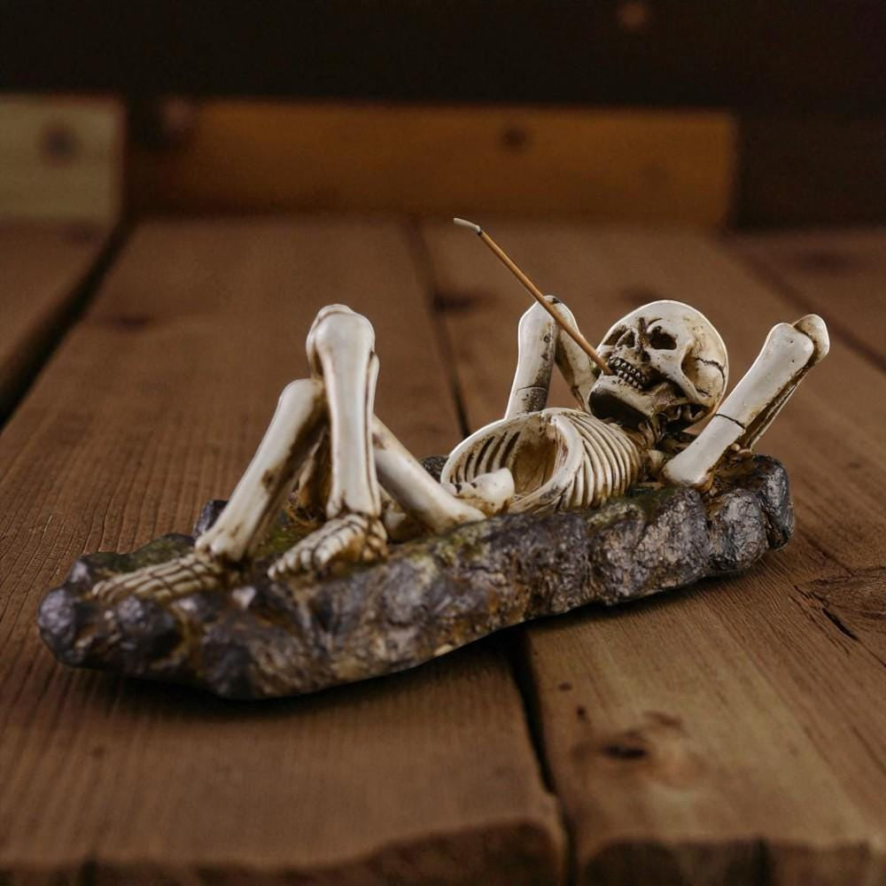 Skeleton Incense Burner: Spooky Gothic Halloween Decor