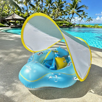 ☀️Inflatable Swim Ring with Canopy— JUST $39.99!✨