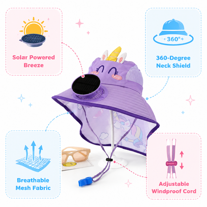 🎉 Holiday Special: Kids Solar &amp; USB Cooling Sun Hat – Only $29.99!