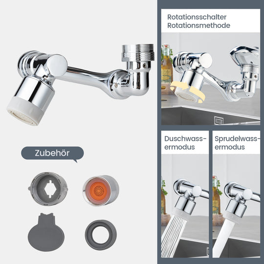 TwistTap™ - 1080 degree rotatable extension tap