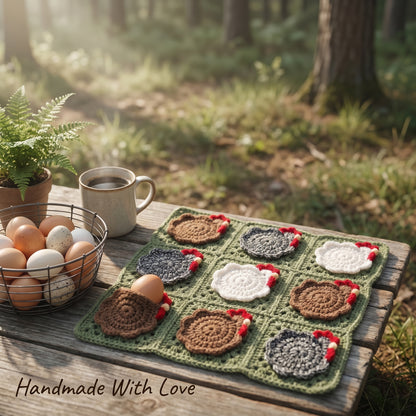 🐔 Handmade Crochet Chicken Egg Apron – 50% OFF SALE, Now $39.99🐔