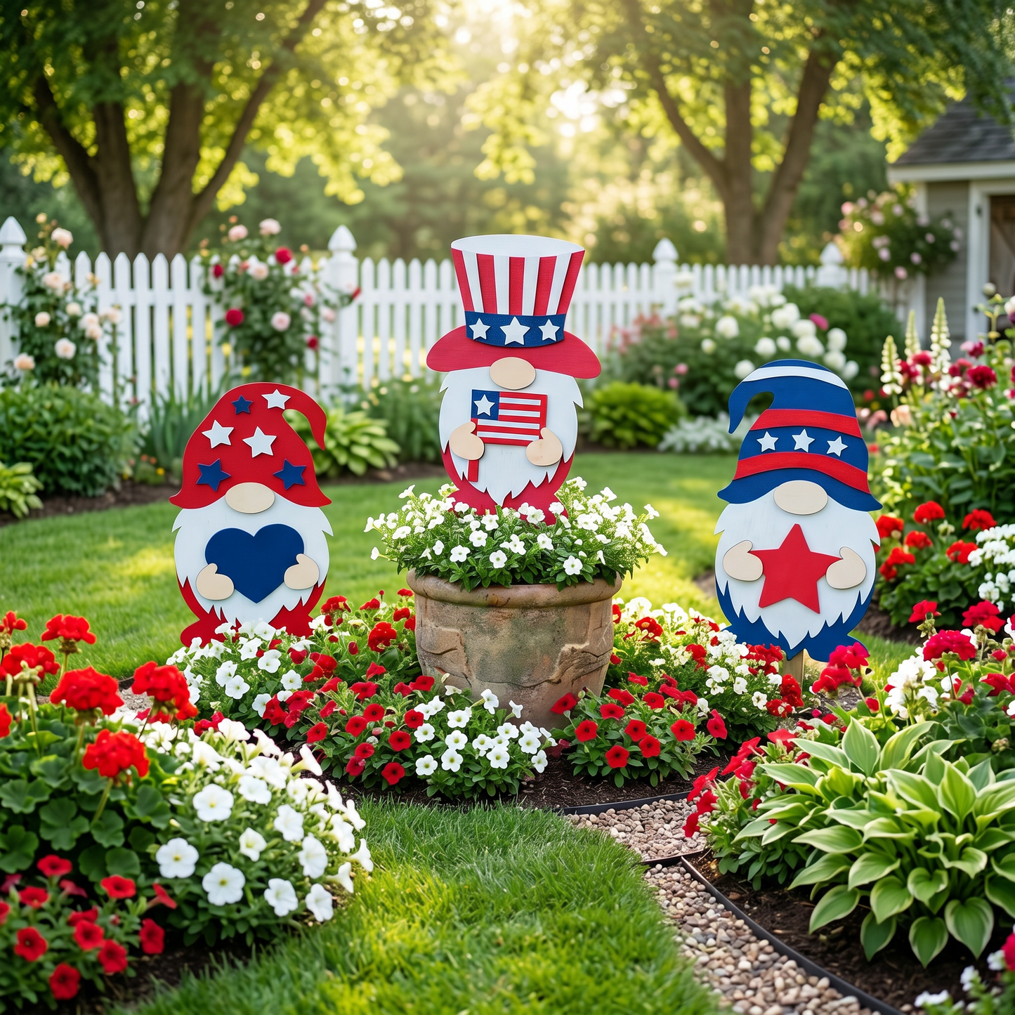 ✨Patriotic Gnome Yard Art, 4th of July Decor