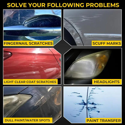 Premium Scratch Repair Wax,  Includes Wipe & Sponge for Vehicles