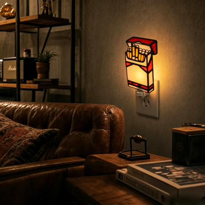 ✨Handmade Acrylic Night Light – Warm & Artistic Wall Plug-In Lamp