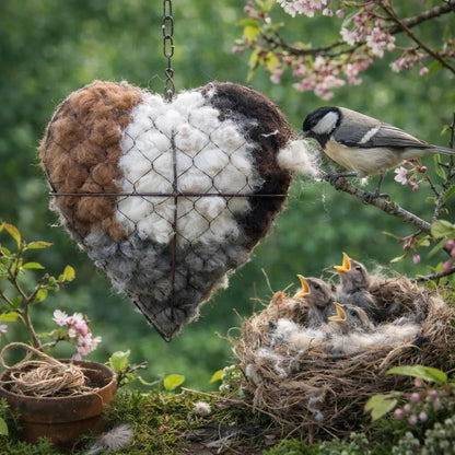 🔥LAST DAY 49% OFF - 🕊️🏡Handmade Natural Alpaca Fiber Bird Nesting Heart❤️