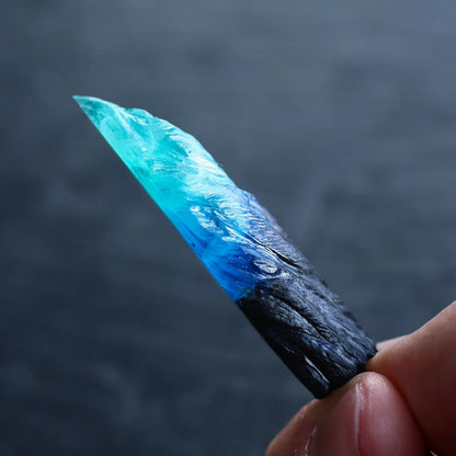 🔥Wood resin pendant Aurora borealis Glow in the dark