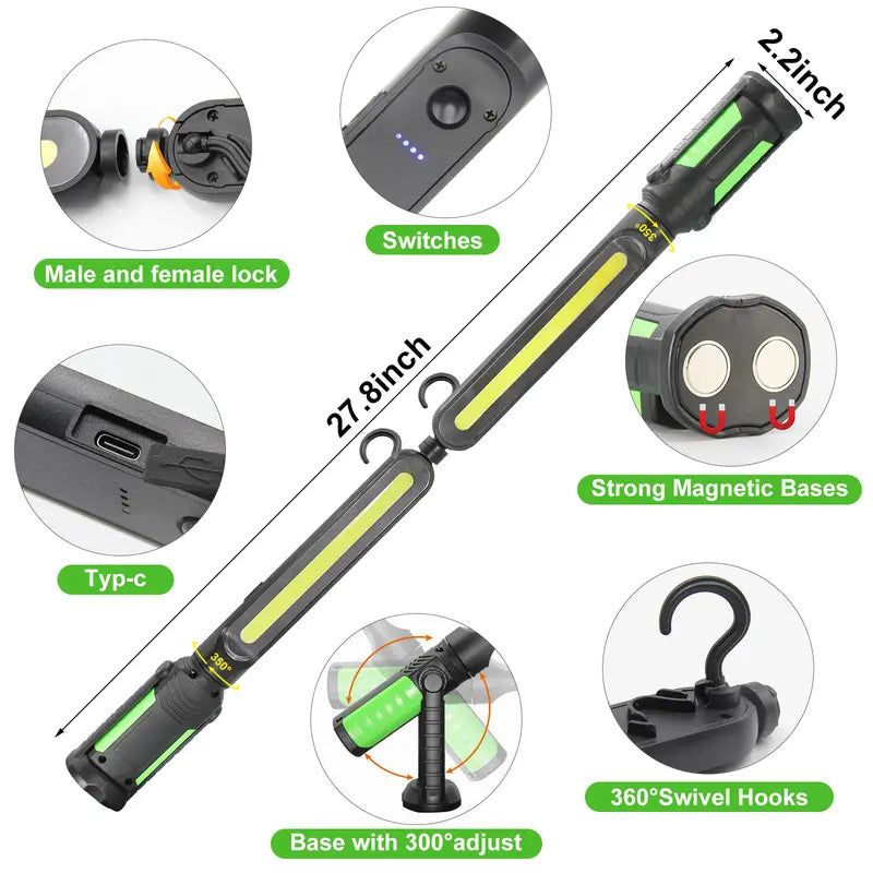 【FathersDayGift】2400LM USB Work Light Bar for Car Repair & Garage Use