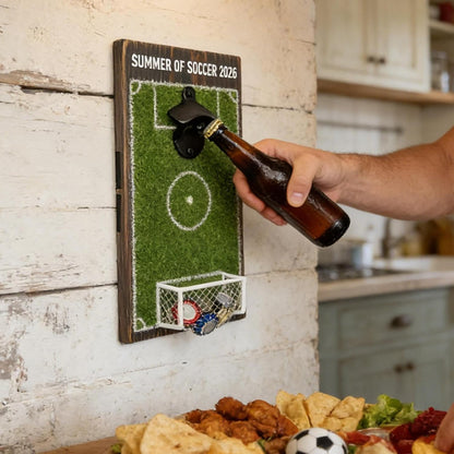 ⚽🔥 SUMMER OF SOCCER 2026 – Bottle Opener Soccer Field Shape 🍻🏆
