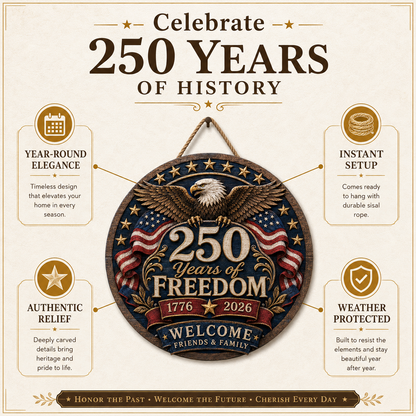 Freedom Eagle 250™ Welcome Sign Celebrating 250 Years of American Freedom (1776-2026)