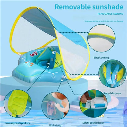 ☀️Inflatable Swim Ring with Canopy— JUST $39.99!✨