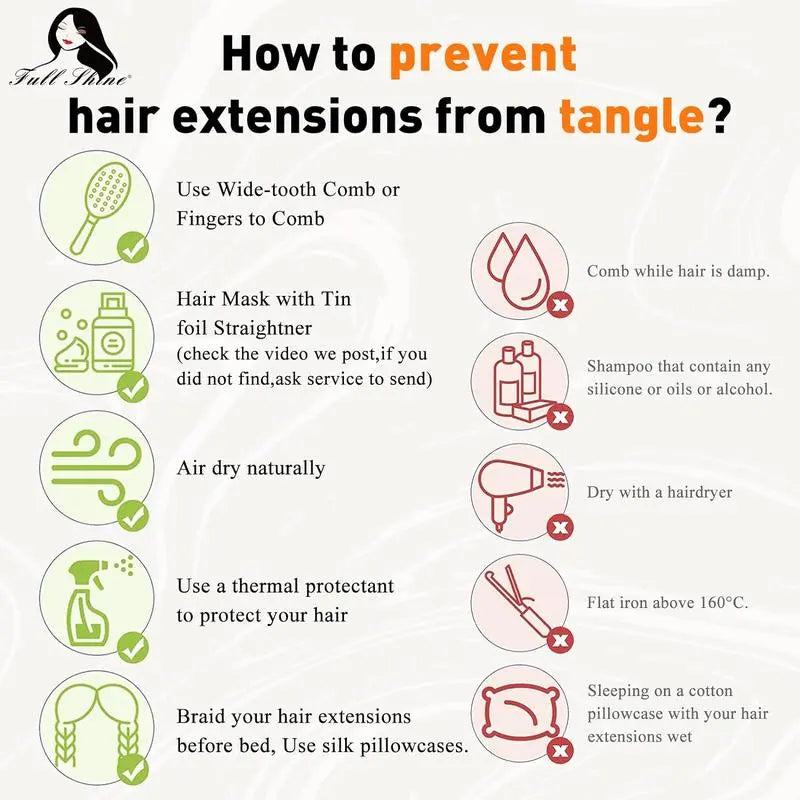 Seamless Clip-in Human Hair Extensions