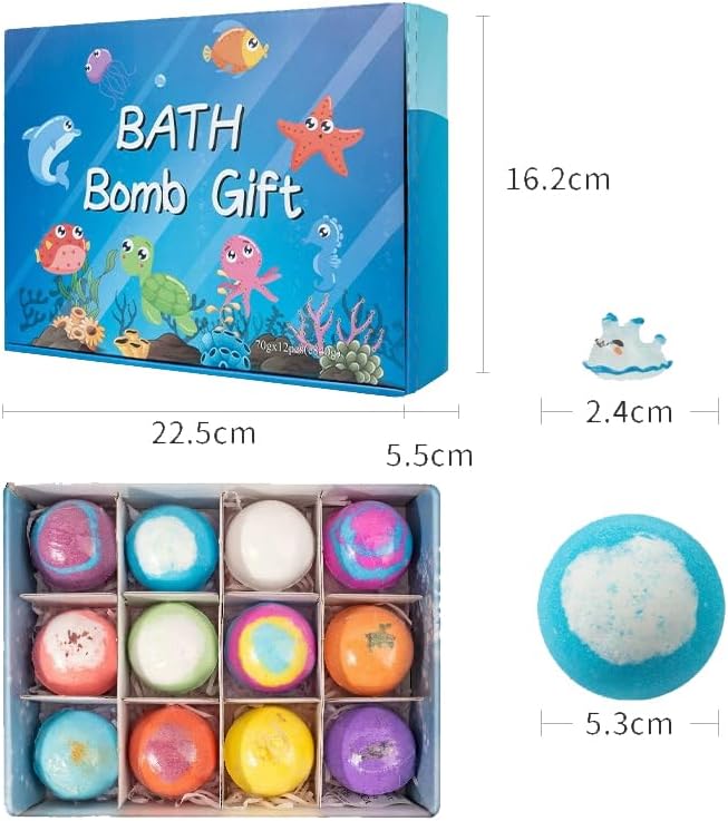 🔥2026 Spring special offer 49% off -12-Piece Bath Bomb Gift Set for Kids