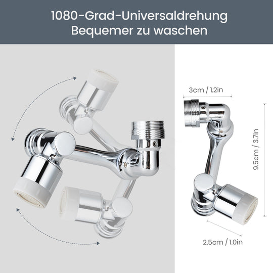 TwistTap™ - 1080 degree rotatable extension tap