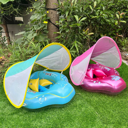☀️Inflatable Swim Ring with Canopy— JUST $39.99!✨